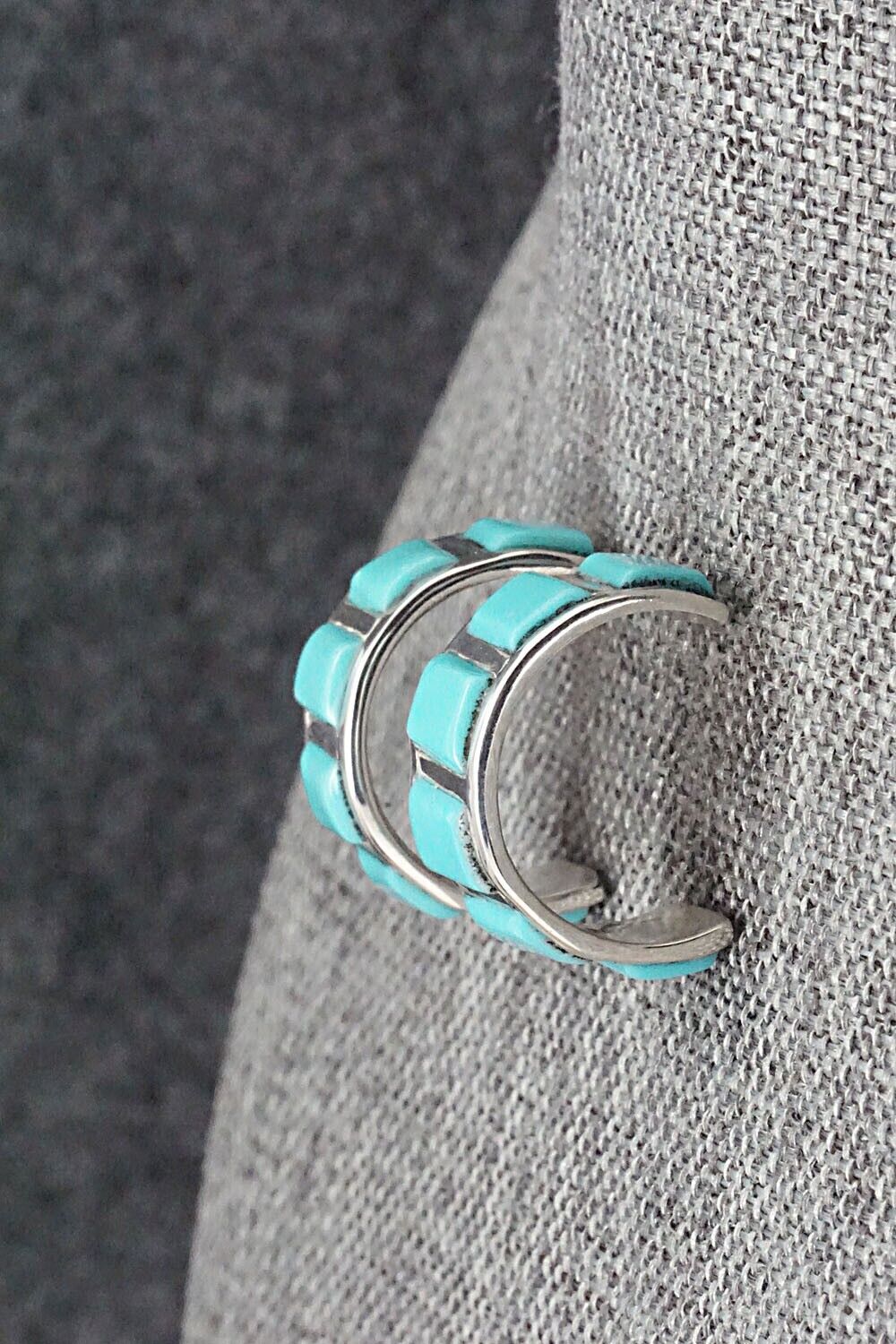 Turquoise & Sterling Silver Earrings - Lloyd Kanesta