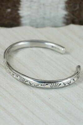 Navajo Sterling Silver Bracelet - Elaine Tahe