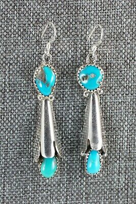 Navajo Turquoise & Sterling Silver Earrings - Roger Pino