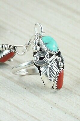 Turquoise & Coral Bracelet and Ring - Max Calladitto