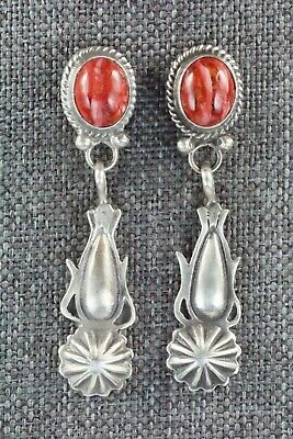 Spiny Oyster & Sterling Silver Earrings - Ross Antonio