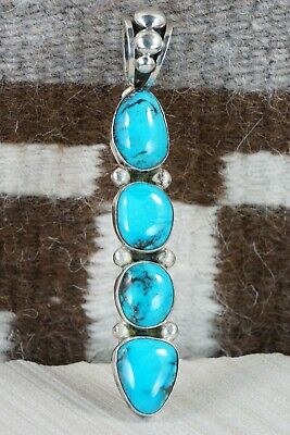 Navajo Turquoise and Sterling Silver Pendant - Rick Martinez