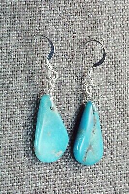 Turquoise & Sterling Silver Earrings - Navajo