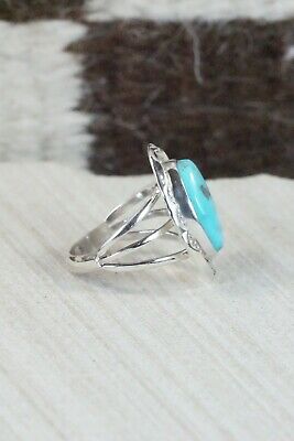 Turquoise & Sterling Silver Ring - Samuel Yellowhair - 7.5