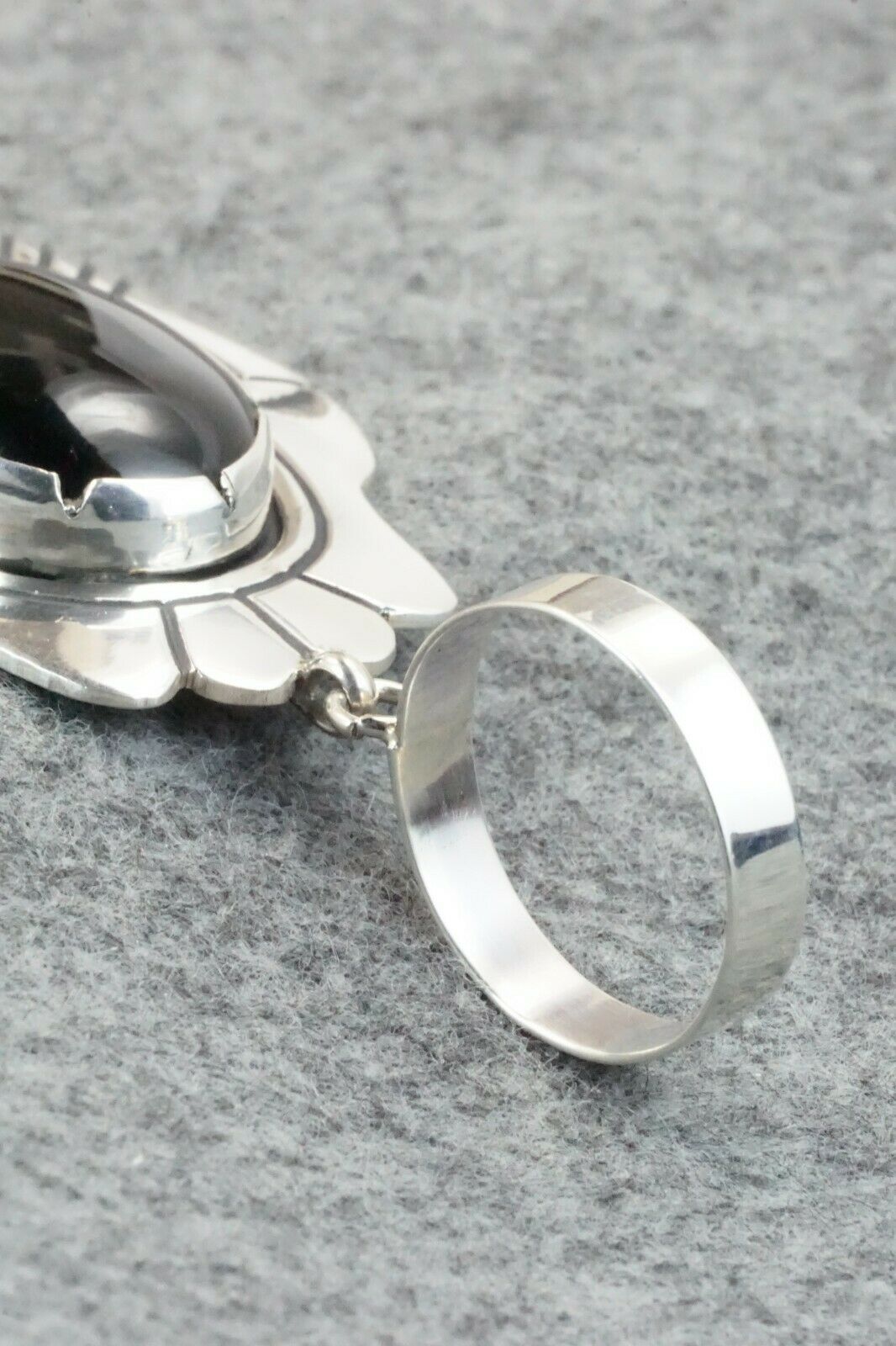 Onyx & Sterling Silver Pendant - Rosita Singer