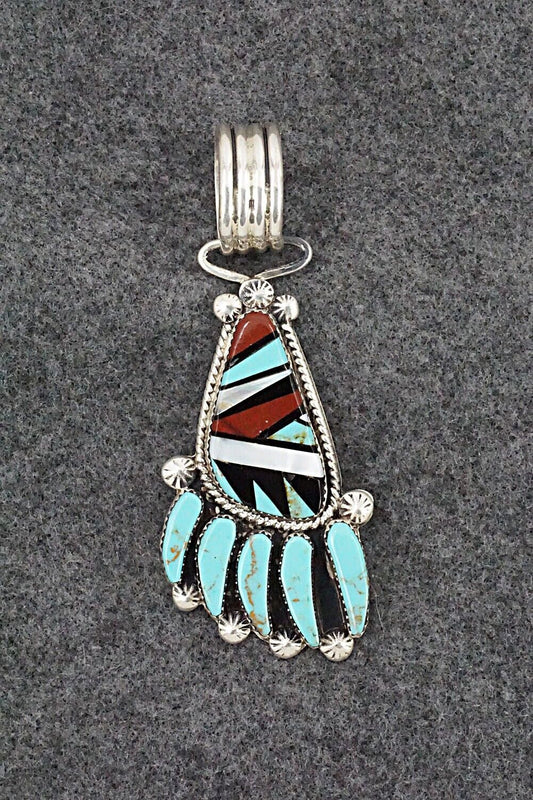 Multi Stone & Sterling Silver Pendant - Ben Livingston