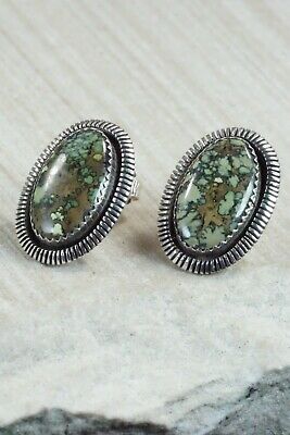 Variscite and Sterling Silver Earrings - Toby Henderson