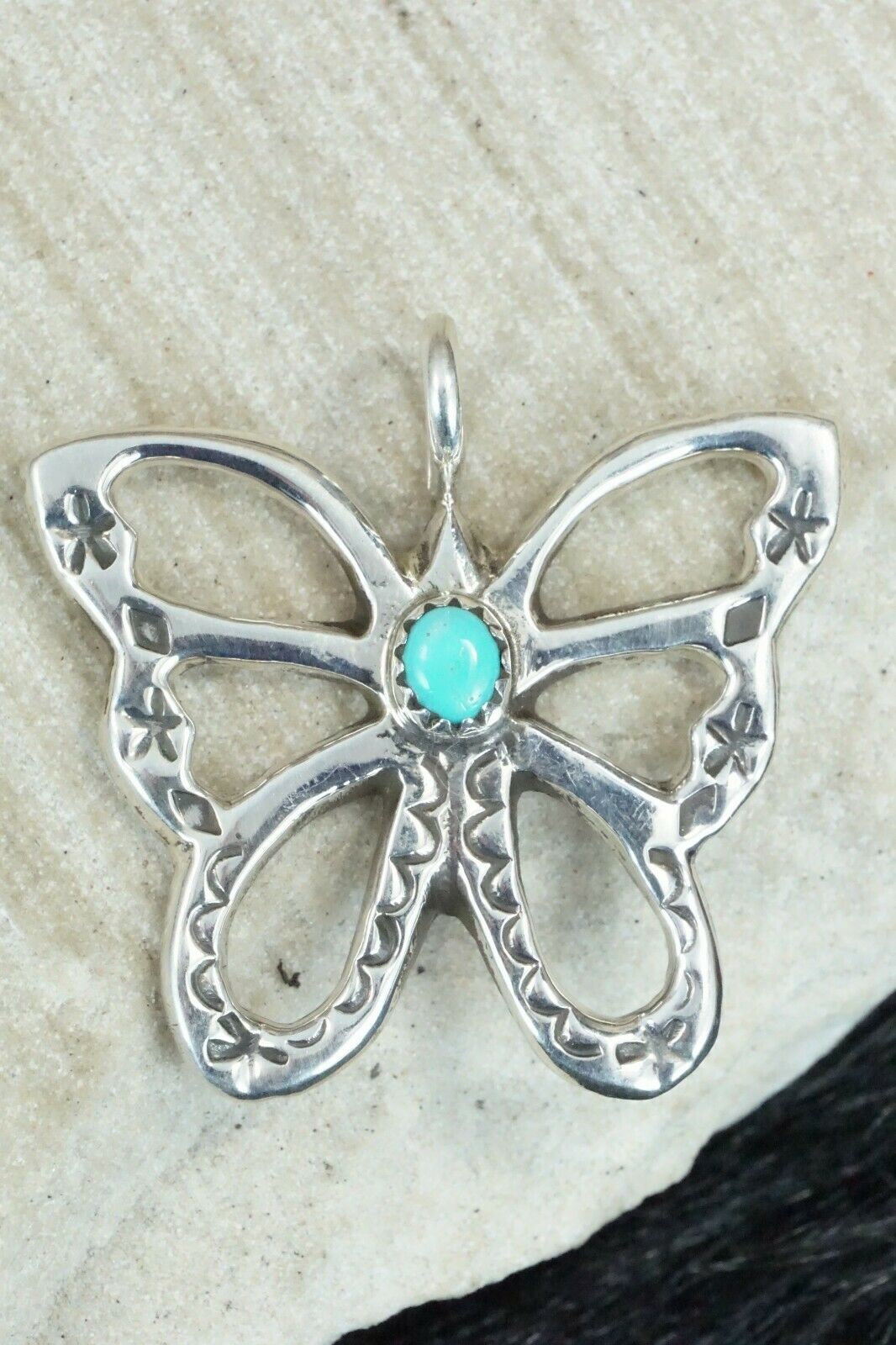 Turquoise & Sterling Silver Pendant - Pauline Nelson