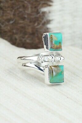 Turquoise & Sterling Silver Ring - Bobby Platero - Size 7.25