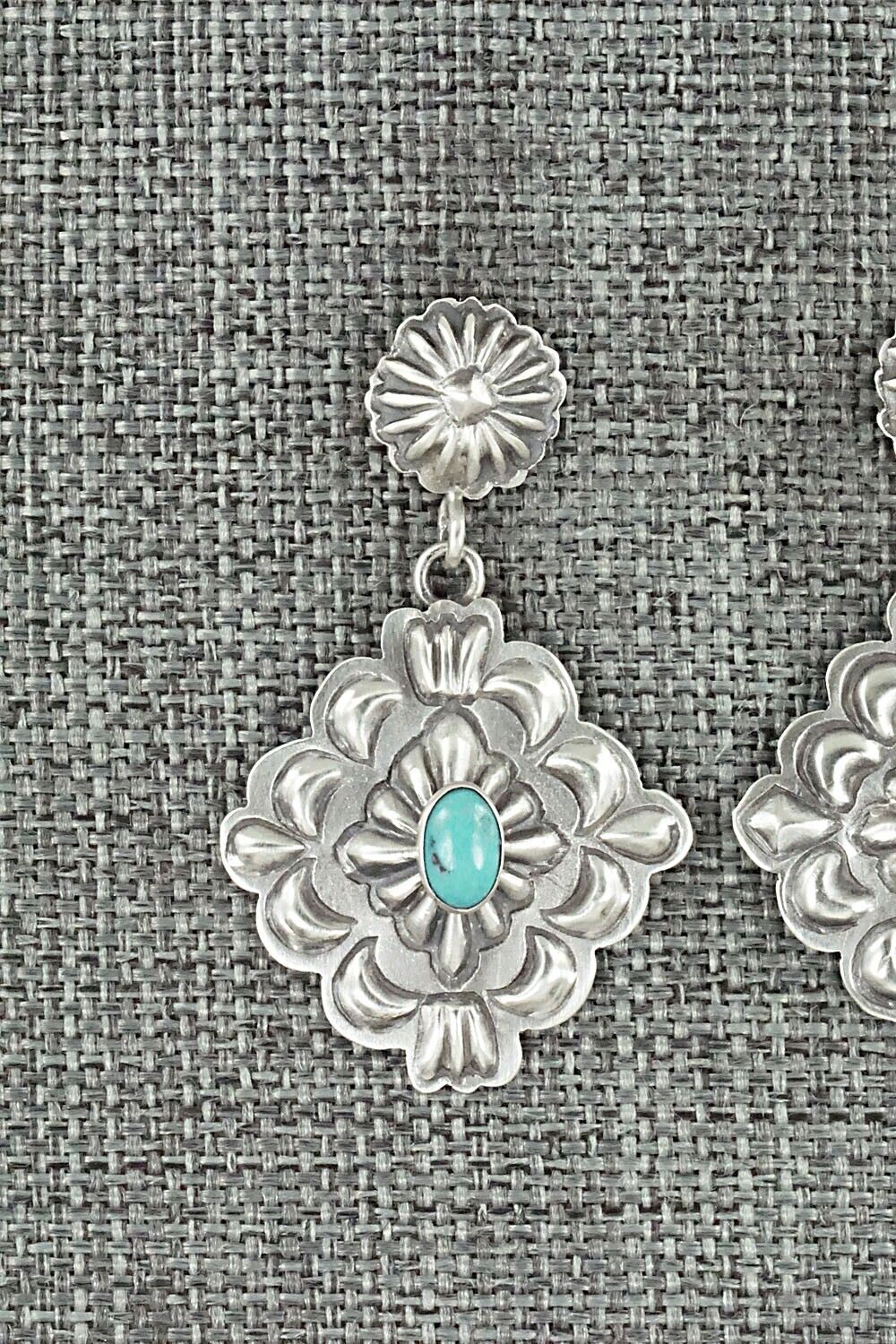 Turquoise & Sterling Silver Earrings - Terry Charlie