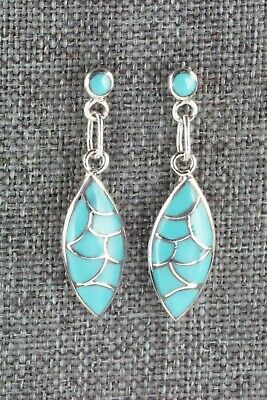 Turquoise & Sterling Silver Earrings - Danny Seoutewa