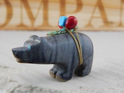Bear Zuni Fetish Carving - Douglas Martza - High Lonesome Trading