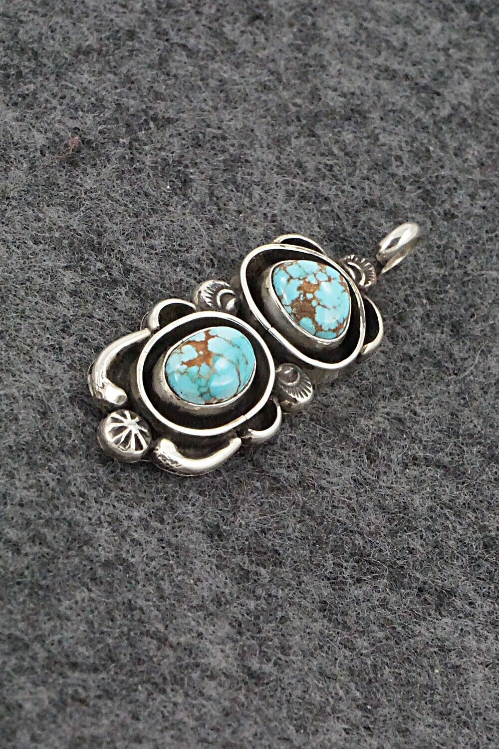 Turquoise & Sterling Silver Pendant - Roger Lewis