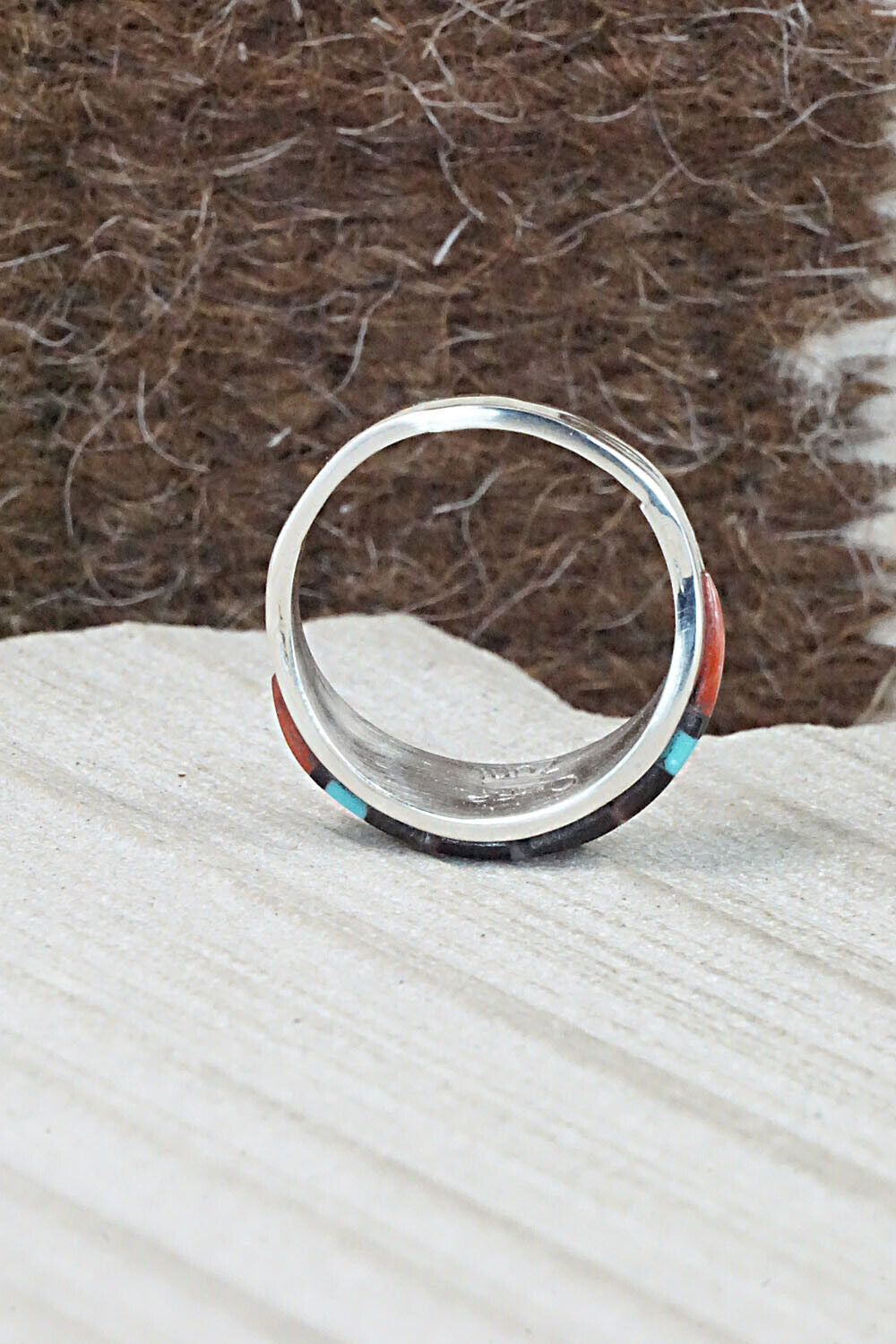 Multi Stone & Sterling Silver Ring - Cena Hernandez - Size 5.75