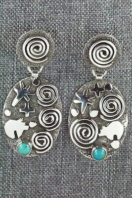 Turquoise & Sterling Silver Earrings - Alex Sanchez - High Lonesome Trading