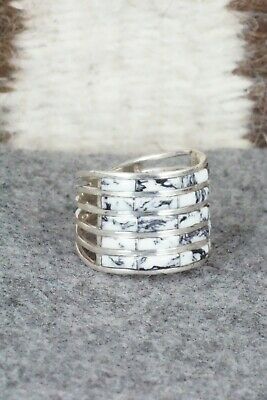 White Buffalo & Sterling Silver Ring - Claresse Kylestewa - Size 7