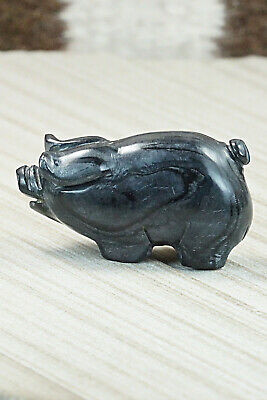 Pig Zuni Fetish Carving - Stanton Hannaweeke