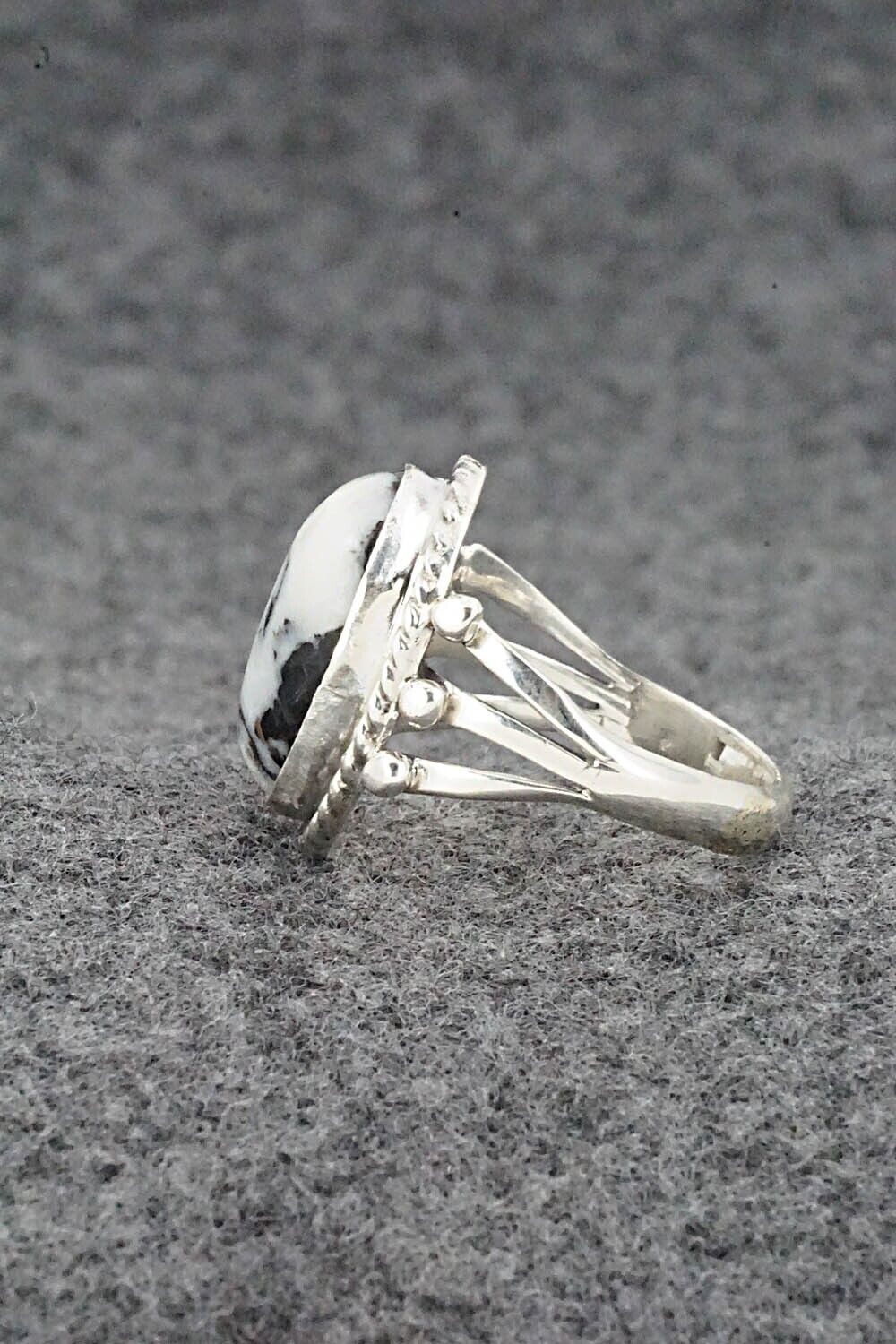 White Buffalo & Sterling Silver Ring - Grace Kenneth - Size 6.25