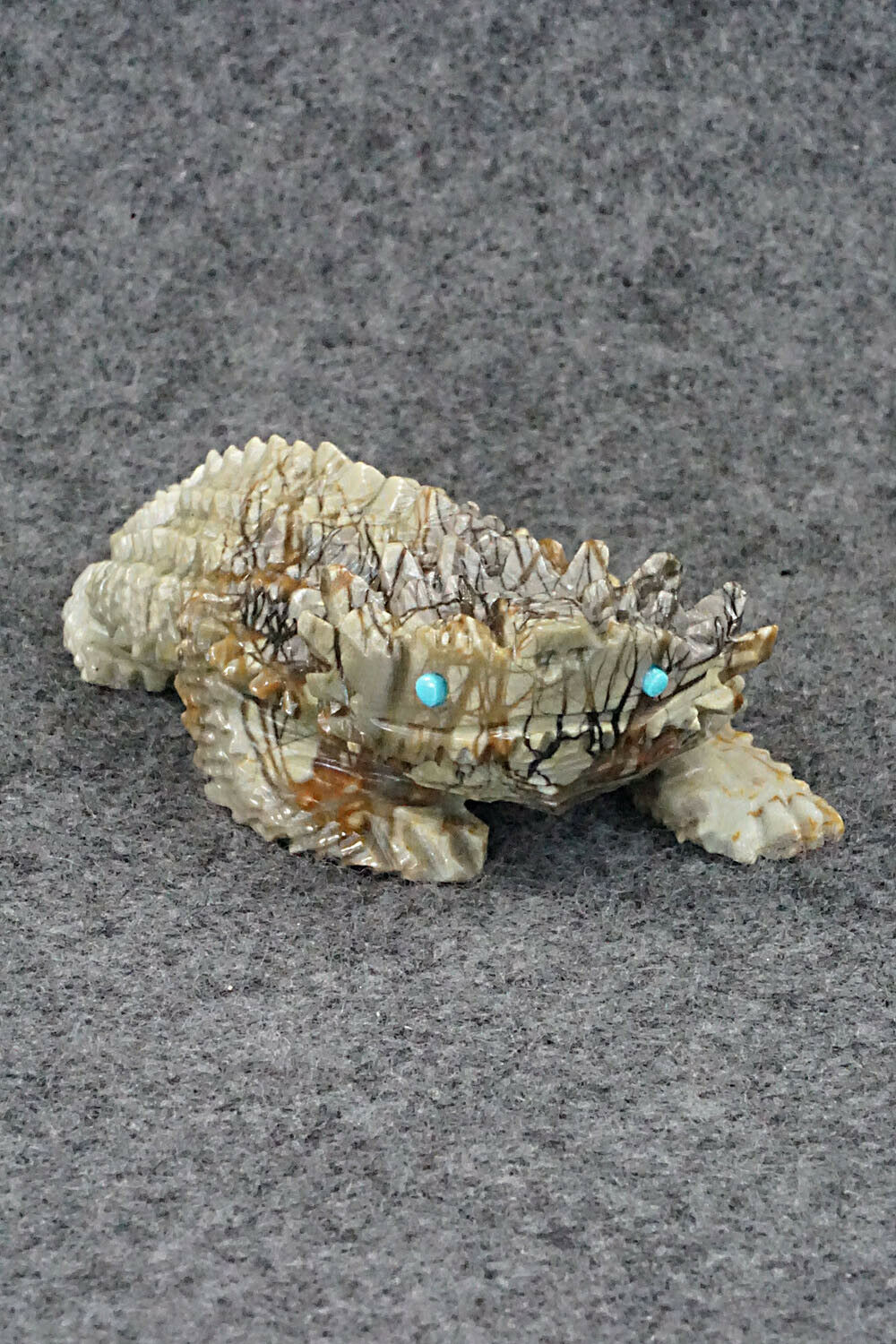 Horned Toad Zuni Fetish Carving - Alvin Haloo