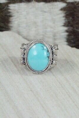 Turquoise & Sterling Silver Ring - Grace Kenneth - Size 7