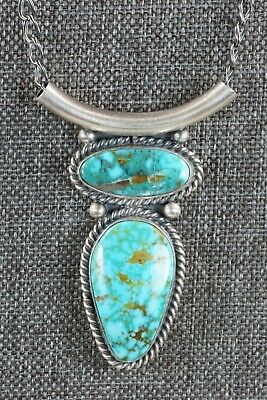 Navajo Turquoise & Sterling Silver Necklace - Raymond Delgarito