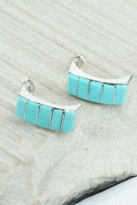 Turquoise & Sterling Silver Earrings - Lloyd Kanesta