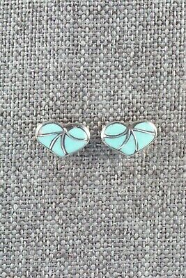 Turquoise & Sterling Silver Earrings - Thurza Leekya