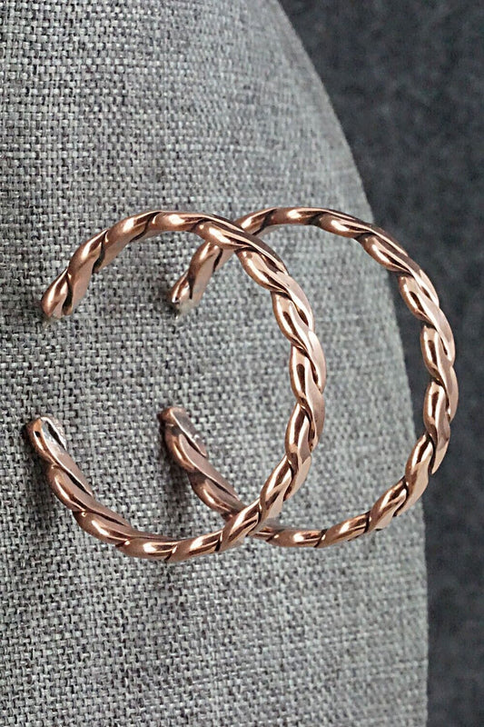 Copper Hoop Earrings - Elaine Tahe