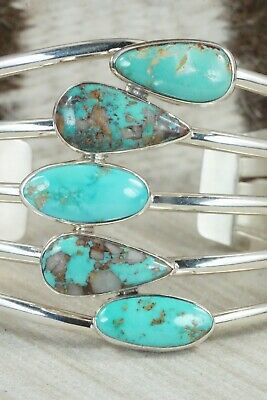 Turquoise & Sterling Silver Bracelet - Jones Delgarito