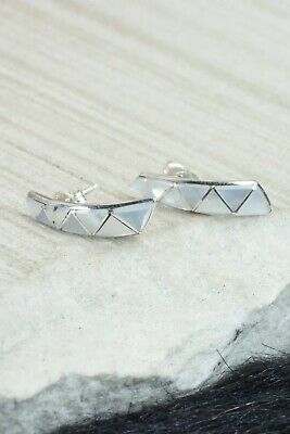 Mother of Pearl & Sterling Silver Earrings - Eldrick Seoutewa