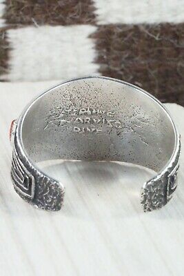 Coral & Sterling Silver Bracelet - Delbert Arviso
