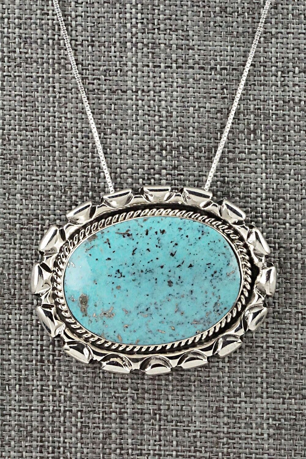 Turquoise & Sterling Silver Necklace - Jimson Belin