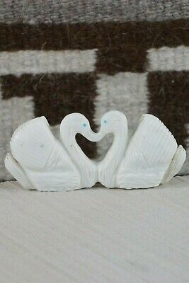 Swans Zuni Fetish Carving - Kevin Quam - High Lonesome Trading