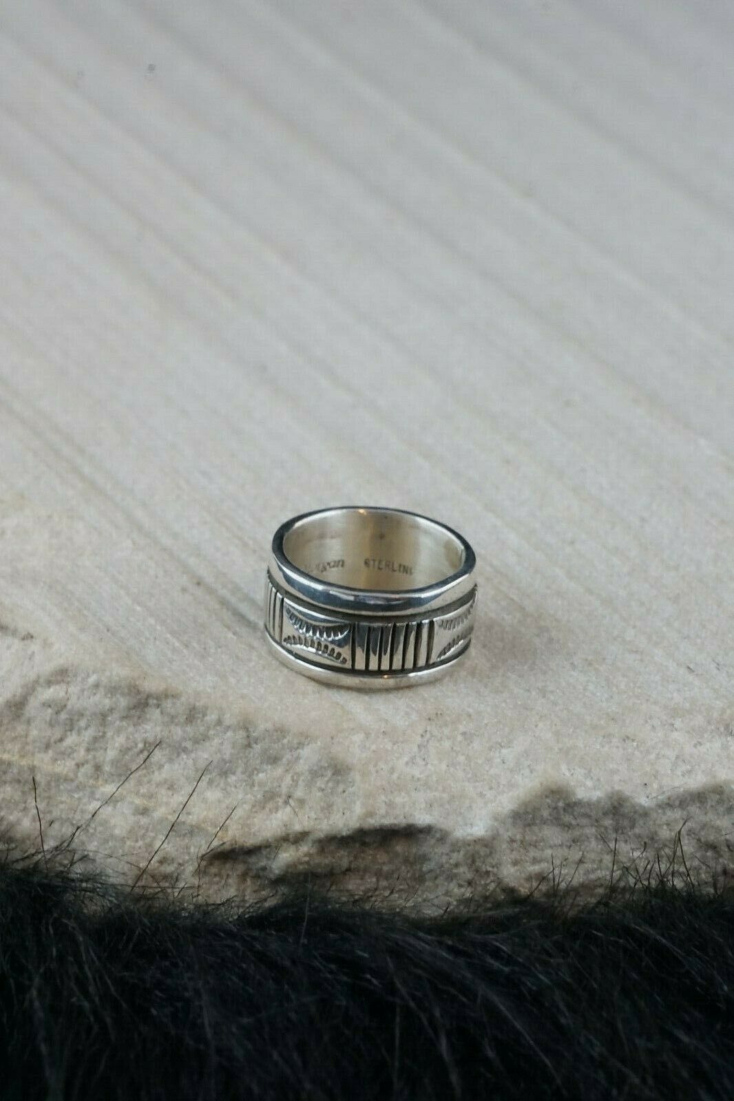 Navajo Sterling Silver Ring - Bruce Morgan - Native American - Size 5.75 - High Lonesome Trading
