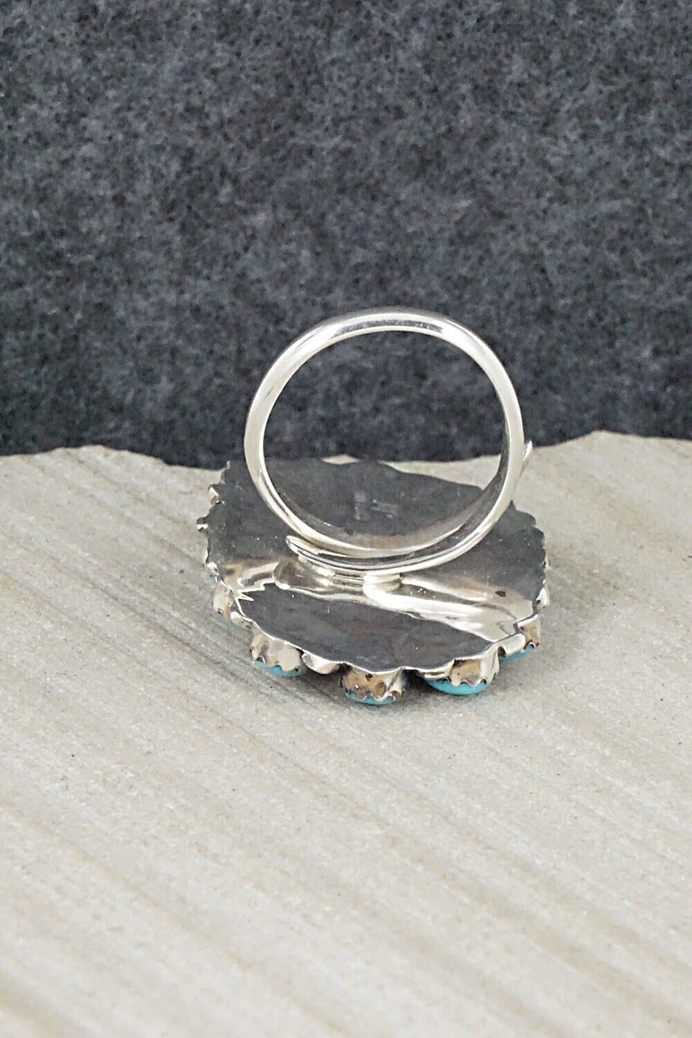 Turquoise and Sterling Silver Ring - Jesse Williams - Size 7 (adjustable)