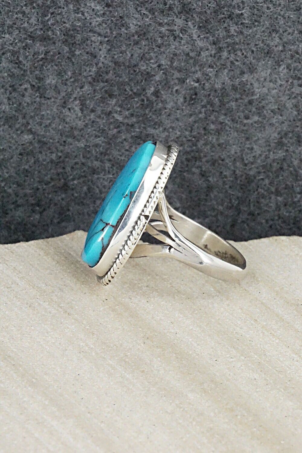 Turquoise & Sterling Silver Ring - Alice Rose Saunders - Size 6