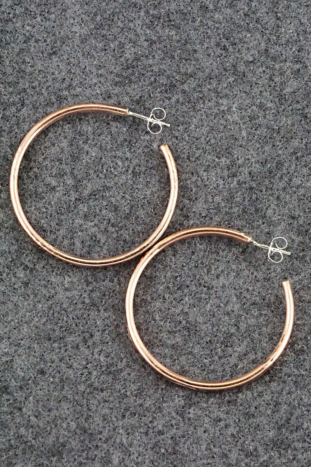 Copper Hoop Earrings - Elaine Tahe