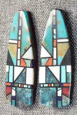 Multi Stone Inlay & Sterling Silver Earrings - Chris T. Nieto