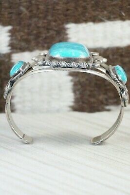Turquoise & Sterling Silver Bracelet - Navajo