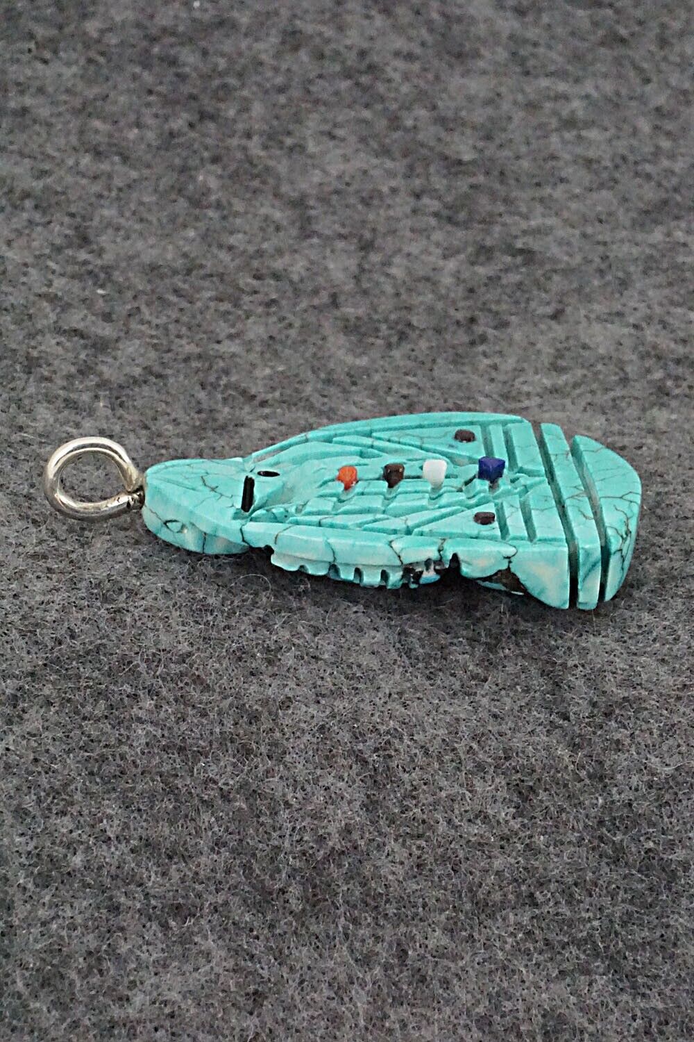 Turquoise Corn Maiden Pendant - Vickie Quandelacy