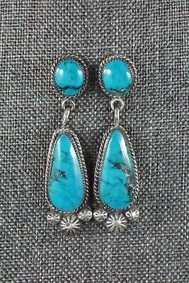 Turquoise & Sterling Silver Earrings - Sarah Yazzie