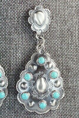 Turquoise & Sterling Silver Earrings - Tim Yazzie - High Lonesome Trading