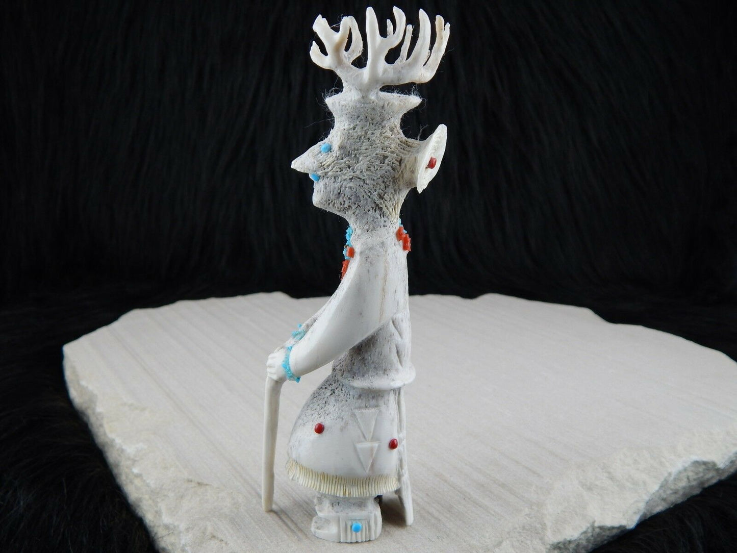 Dancer Zuni Fetish Carving - Marlon Lowsayatee - High Lonesome Trading