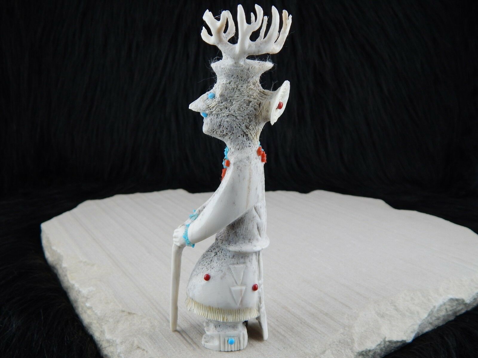 Dancer Zuni Fetish Carving - Marlon Lowsayatee - High Lonesome Trading