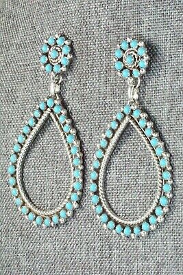 Turquoise & Sterling Silver Earrings - Falencia Yazzie
