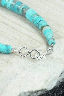 Turquoise, Spiny Oyster & Sterling Silver Necklace - Lupe Lovato
