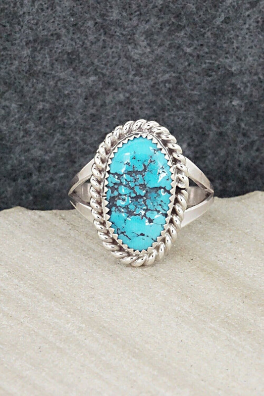Turquoise & Sterling Silver Ring - Benjamin Martinez - Size 8.25