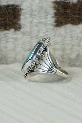 Navajo Turquoise and Sterling Silver Ring - Bobby Platero - 11.25
