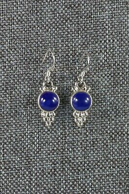 Lapis & Sterling Silver Earrings - Elaine Shirley - Navajo - High Lonesome Trading