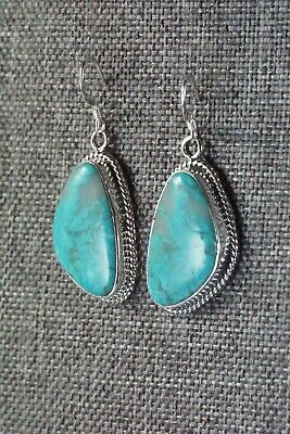 Turquoise & Sterling Silver Earrings - Lee Shorty